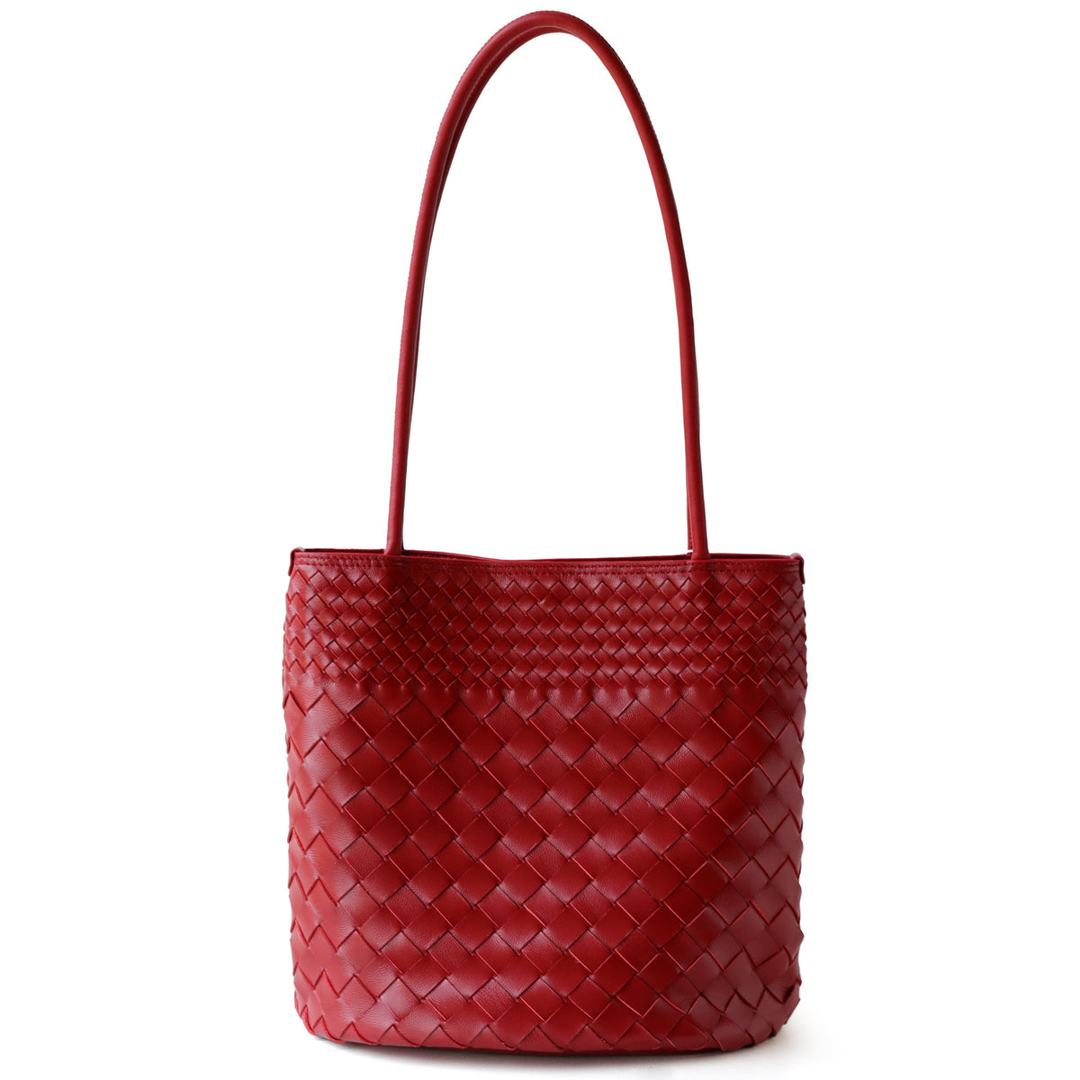 Bolso Bucket Tejido de Piel de Cordero