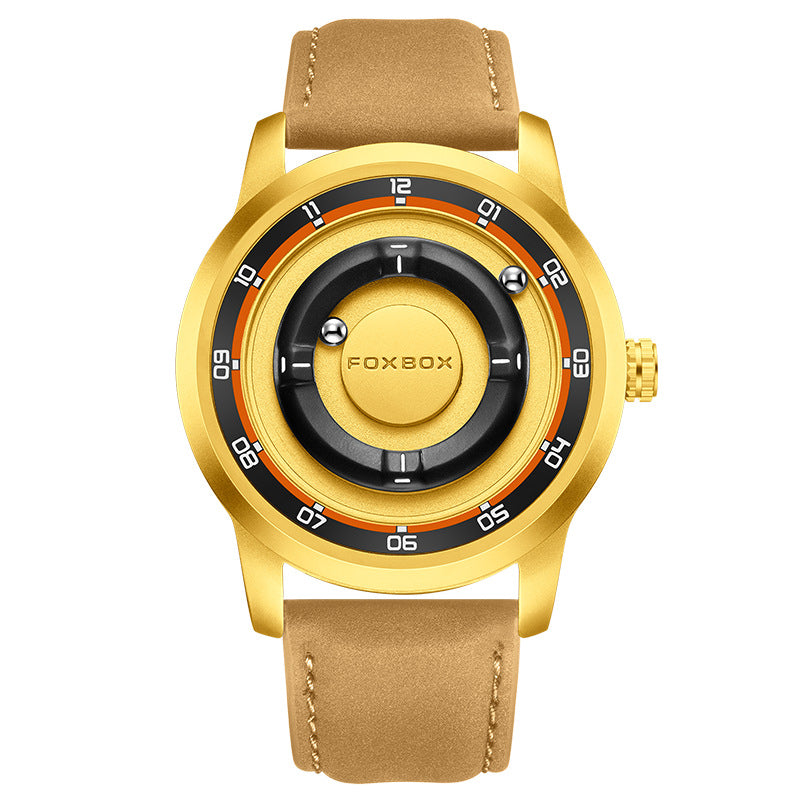 LIGE Men's Quartz Watch — Roman Numerals, Leather Strap and Multifunction