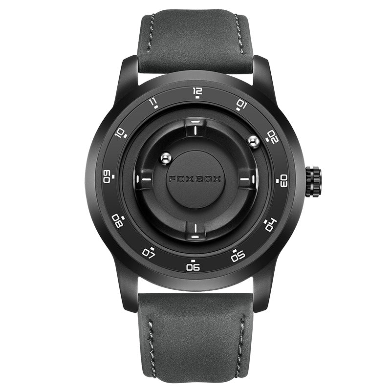 LIGE Men's Quartz Watch — Roman Numerals, Leather Strap and Multifunction