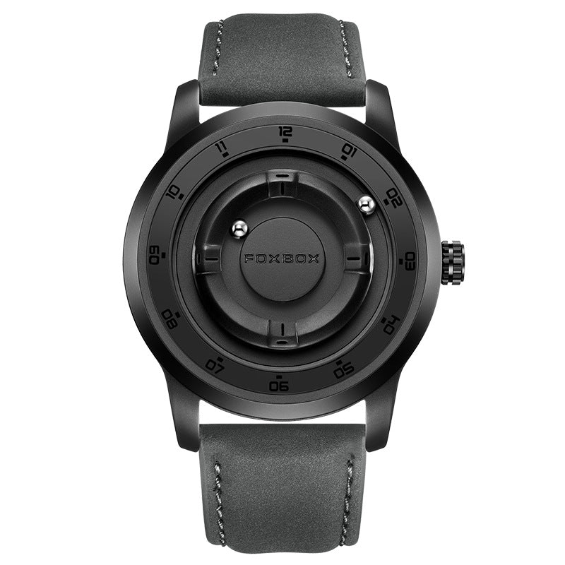 LIGE Men's Quartz Watch — Roman Numerals, Leather Strap and Multifunction