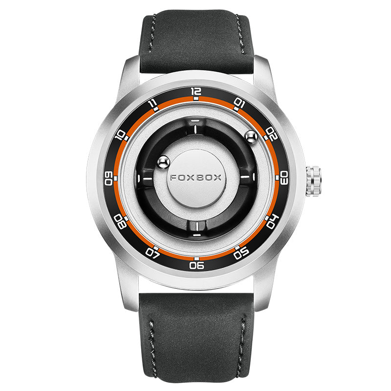 LIGE Men's Quartz Watch — Roman Numerals, Leather Strap and Multifunction