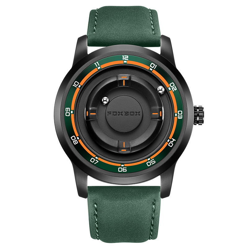 LIGE Men's Quartz Watch — Roman Numerals, Leather Strap and Multifunction