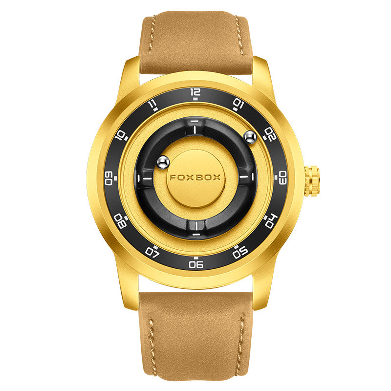 LIGE Men's Quartz Watch — Roman Numerals, Leather Strap and Multifunction