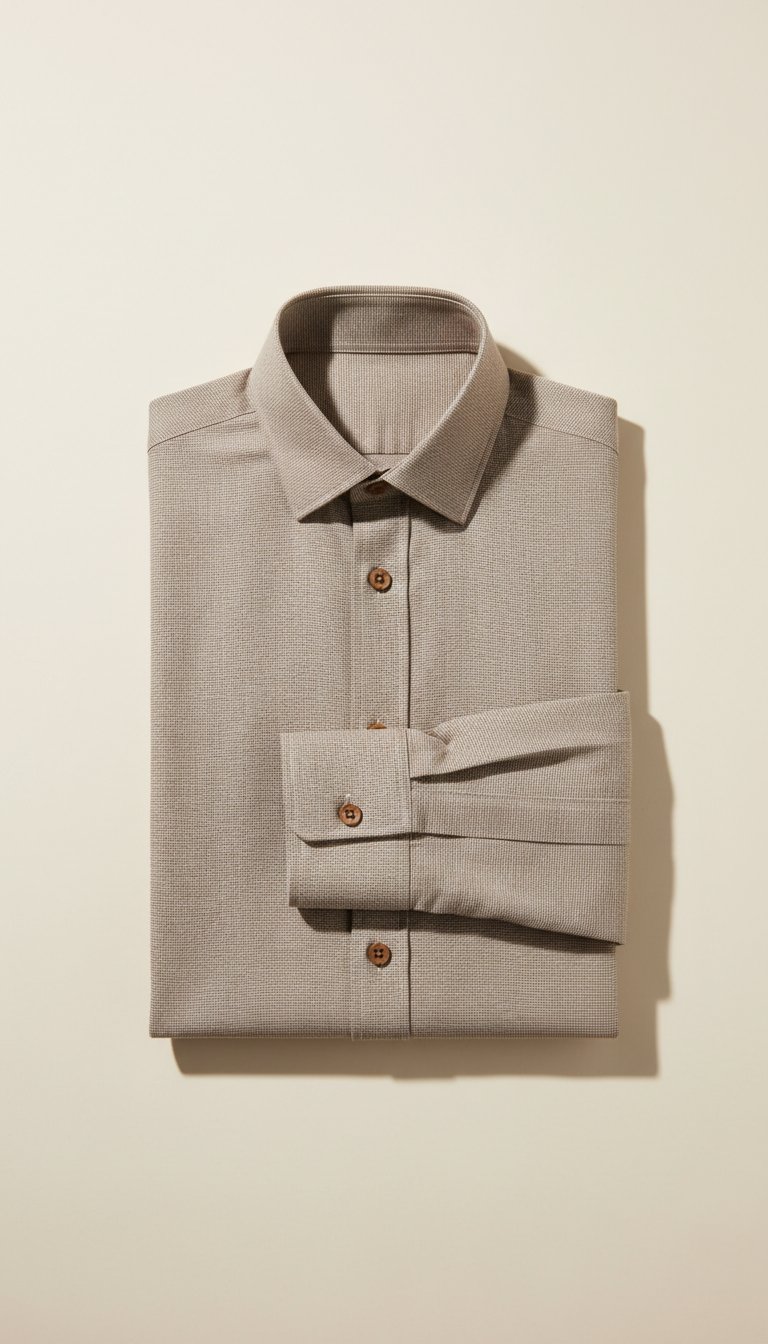 Tailored Cotton Shirt with French Placket